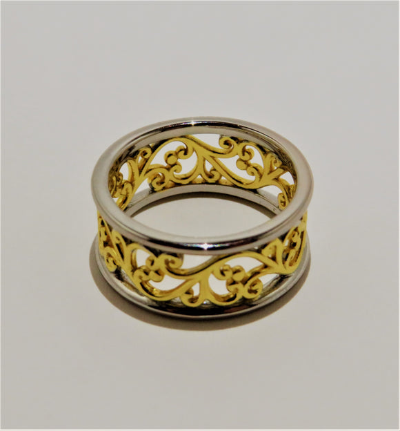 Gold Plated Vine Ring