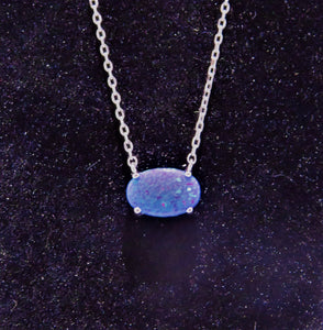 Blue Lab Opal Necklace