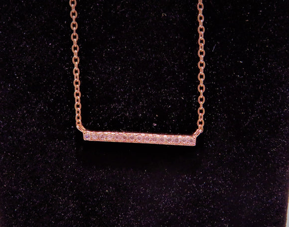 Rose Gold Plated Bar Necklace