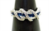 Twist Sapphire CZ ring