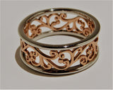 Two Tone Rose Gold Plated Ring