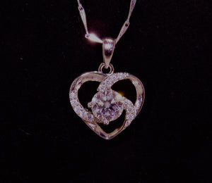 Moissanite Heart Necklace