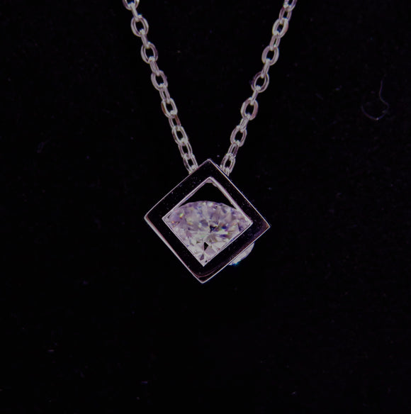 Encapsulated Moissanite Necklace